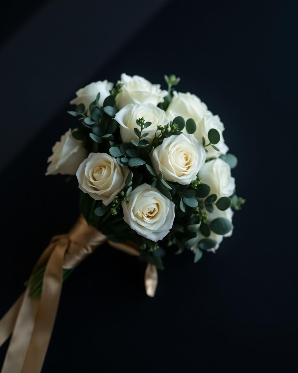 Bouquet de rosas brancas